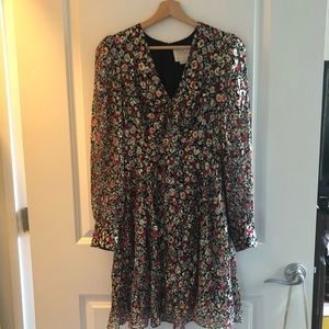 Kate Spade Floral Park Clip Dot Mini Dress Size 2